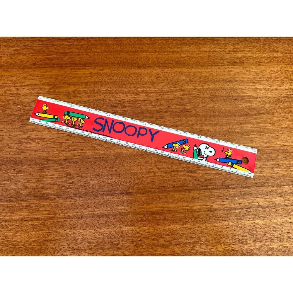 Vintage Snoopy and Friends 12" Plastic Ruler Empire Pencil Co #318